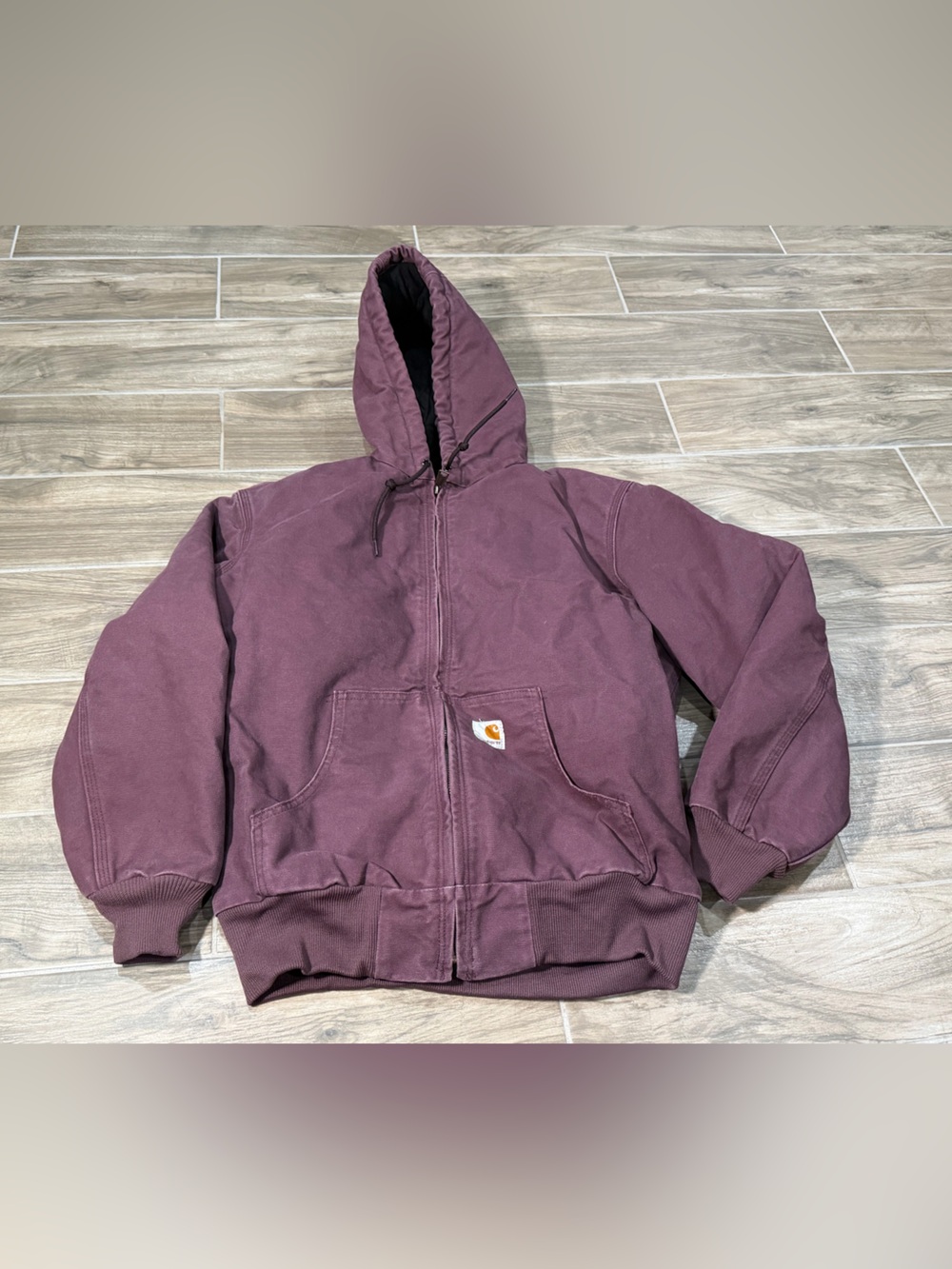 Y2K Carhartt WJ130 DPM Deep Plum Quilt Lined Work Jacket Medium 8/10 vintage
